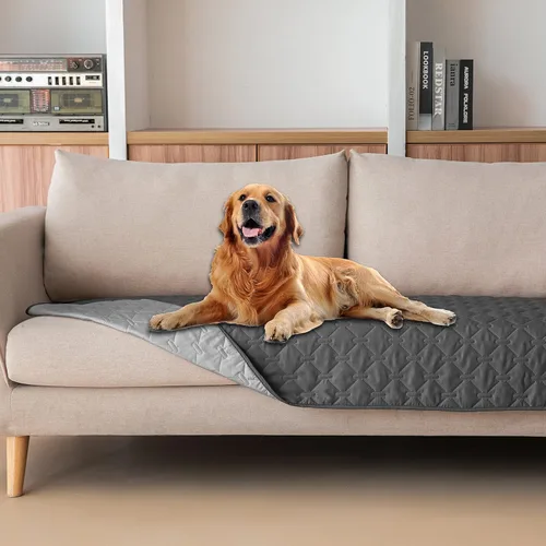 Vista 95 de gogobunny - Manta para perros y gatos 100% impermeable y de doble cara, funda suave para cama de mascotas, reversible, protege muebles, carbón