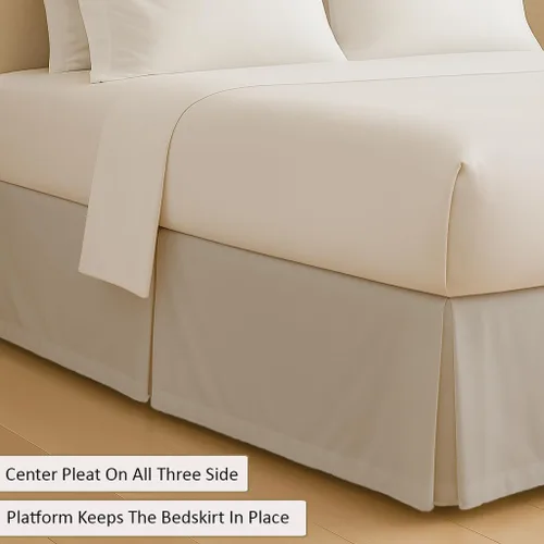 Vista 54 de eBeddy Linens 1 falda de cama de algodón egipcio de 800 hilos, tamaño individual de 39 x 75 a 14 pulgadas, caída y caída, fácil de lavar, resistente