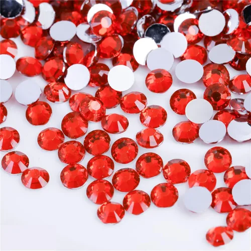 Vista 45 de 500 Piezas SS30 de 6mm de Diamantes de Imitación con Parte Posterior Plana de Cristal Transparente Redondo para Arte de Uñas, Manualidades, Ropa
