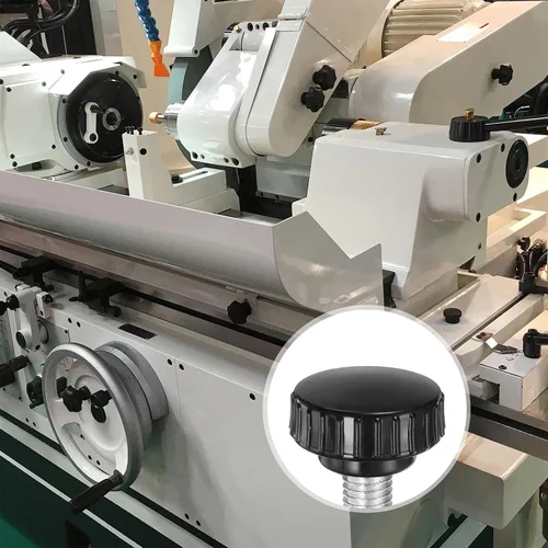 Vista 109 de uxcell 2 perillas de sujeción moleteadas M6 x 0.394 in métricas de acero inoxidable 304 rosca macho tornillo de pulgar en tipo 1.181 in cabeza