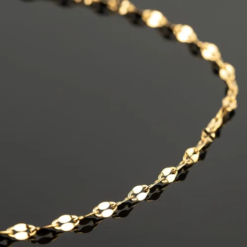 Vista 5 de UMAOKANG Cadena chapada en oro de 16.4 pies para hacer joyas, cadenas de acero inoxidable, cadena de labios a granel con anillos de salto y cierres