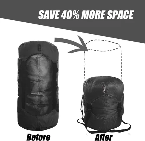 Vista 2 de Frelaxy Saco de compresión, saco de dormir ultraligero, 40% más de almacenamiento. 11L/18L/30L/45L/52L, saco de compresión - Equipo de ahorro
