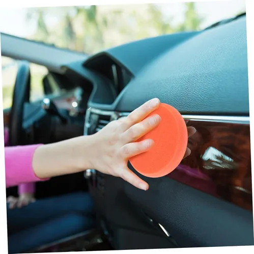 Vista 3 de Almohadilla de pulido para carrocería de automóvil, esponja con asa, herramientas de pulido manual para detalles automáticos para protección