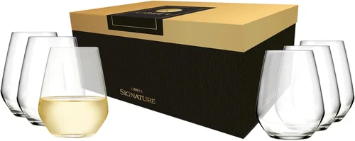 Vista 12 de Libbey Signature - Copas de vino multiusos, con tallo, modernas copas de vino rojo y blanco, juego de 4, elegante juego de regalo de copas de vino