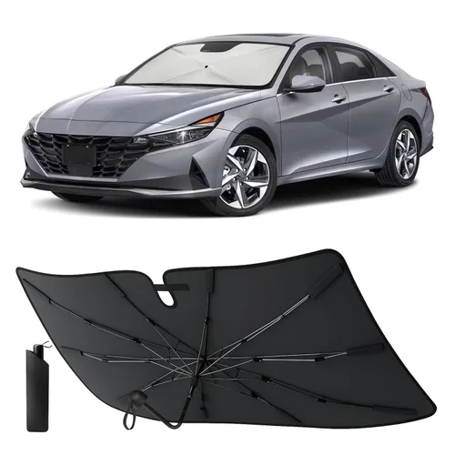 Vista 72 de EcoNour Parasol plegable para parabrisas de Mazda 3 2014-2016 2017 2018, parasol para ventana delantera de automóvil, protección UV, bloqueador