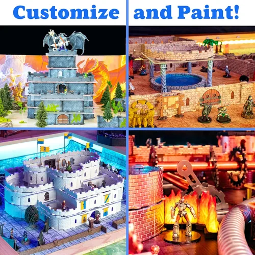 Vista 8 de Dirt Cheap Dungeons - Regent Castle Set Modular & Customizable Injection-Molded for Superior Durability TTRPG Accessories for D&D