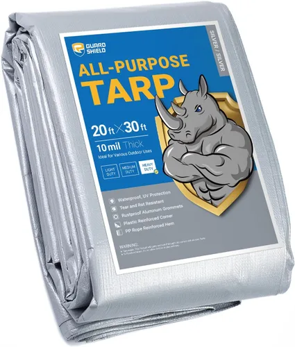 Vista 77 de GUARD SHIELD - Lonas impermeables, de polietileno, cuadradas, gruesas, resistentes a los rayos ultravioleta, con ojales, para exteriores, 12 x 24