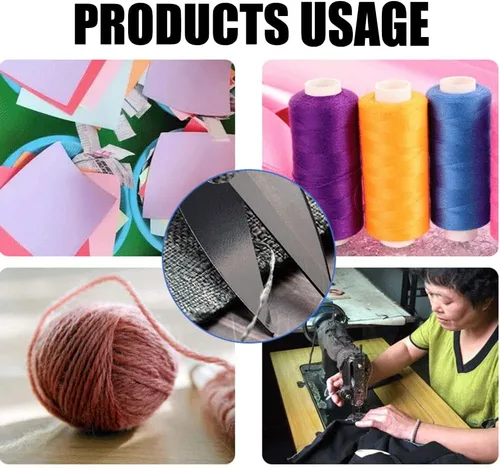 Vista 7 de Utoolmart Tijeras de corte de costura de 4.134 in para bordar, hilo de pescar, cortador de cuentas azul, 2