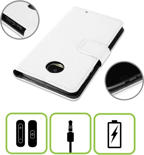 Vista 3 de Head Case Designs Officially Licensed Haroulita Blue Flower Cute Flower Pattern Leather Book Wallet Case Cover Compatible with Motorola Moto Edge 30