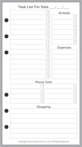 Vista 13 de Registro de Pagos/Gastos de Tamaño Personal y Registro de Cheques, Dimensionado y Perforado para Filofax Personal Notebook (9.4 cm x 17.1 cm)