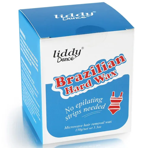 Kit de cera brasileña y bikini - Cera dura para una fácil eliminación del vello, adecuado para pieles sensibles, listo para microondas