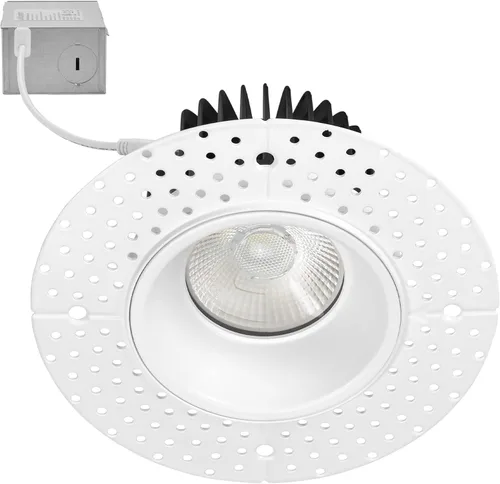 Vista 11 de Maxxima Downlight LED empotrado ultrafino de 2 pulgadas sin marco antirreflejo, sin lata, clasificación IC, 600 lúmenes, 5 temperatura