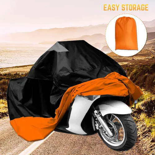 Vista 5 de Acelane Funda para motocicleta, para todas las estaciones, impermeable, a prueba de polvo, duradera, con agujeros de bloqueo, se adapta hasta 116