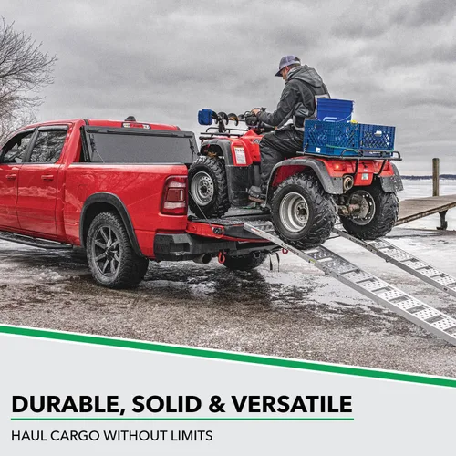 Vista 4 de Gator FX Hard Quad-Fold 8828409 - Cubierta dura plegable en 4 partes para plataforma de camioneta sin sistema de orugas, no funciona en modelos
