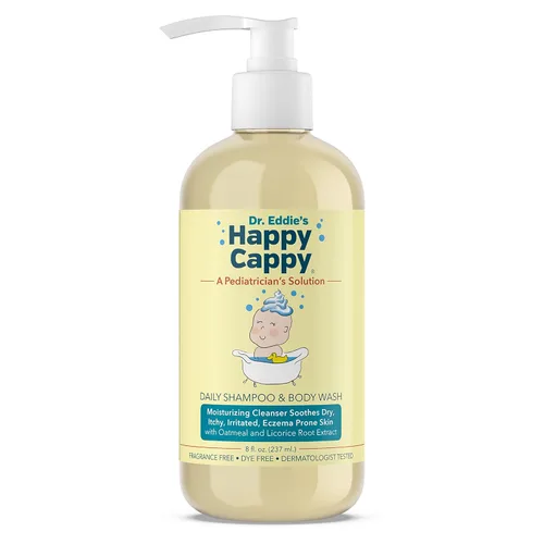 Vista 9 de Happy Cappy Champú y Jabón Corporal para Bebé - Jabón Corporal para Eczema para Niños y Pequeños, Ayuda con la Sequedad, Reduce la Comezón