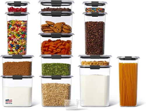 Vista 12 de Rubbermaid Brilliance - Recipientes de almacenamiento de alimentos, juego de 4 (8 piezas), sin BPA, transparentes, herméticos