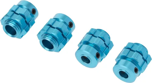 Vista 3 de Bujes de rueda estriados de aluminio de 0.669 in, adaptadores de extensión espaciadores hexagonales amplios y más largos, compatible con 1/10