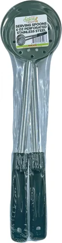 Vista 8 de Cuchara de servir de acero inoxidable para control de porciones, paquete de 2 (1 onza, perforada)
