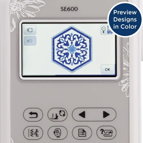 Vista 7 de Máquina de coser Brother SE600, para costura y bordado