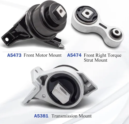 Vista 3 de Soporte de motor de repuesto para motor y montaje de transmisión, OEM # A5473 A5381 A5474 compatible con Ford Fusion Mercury Milan 2006-2009