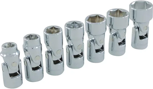 Dynamic Herramientas 3/8" Drive 7 Pieza 6 Puntos SAE, Conjunto Universal Flex Socket Set, 3/8" - 3/4"