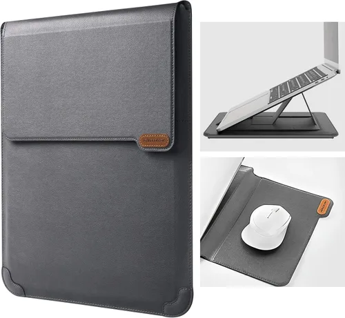Vista 8 de Nillkin Funda para laptop de 15.6 pulgadas, funda para MacBook con soporte ajustable y alfombrilla para mouse, 2 modos de soporte, funda para laptop