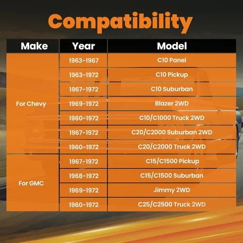 Vista 5 de Tuningsworld Kit de bloque de bajada de 3 pulgadas y kit de pernos en U para Chevy C10 trasero 1960-1972 Kit de bloque de bajada de resorte de hoja