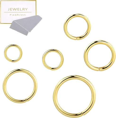 Anillos de salto al por mayor para la fabricación de joyas Anillos de salto abiertos de latón macizo chapado en oro y plata, Plata Esterlina