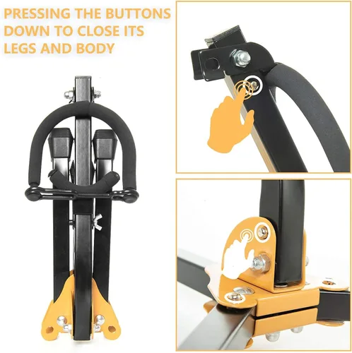 Vista 5 de Soporte plegable para saxofón alto, soporte de saxofón alto tenor, diseño de base triangular de metal ajustable, soporte para saxofón, soporte