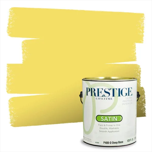 Vista 185 de PRESTIGE Pinturas de pintura exterior e imprimación en uno, 1 galón, plano, combinación comparable de Benjamin Moore* Pila de heno