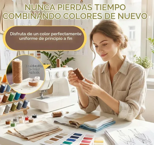 Vista 2 de ilauke Kit de bobinas de hilo de coser, 95 piezas, hilo de 45
