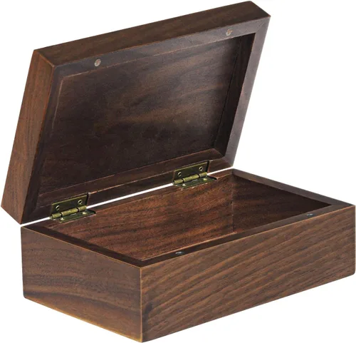 EXISTING Caja de madera con tapa con bisagras, caja de almacenamiento de madera con tapa, caja de recuerdo de madera - Guarda joyas, recuerdos,