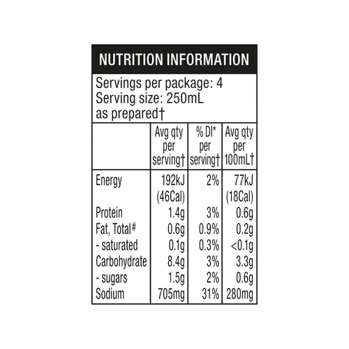 Vista 3 de Australiano - Sopa continental de fideos con pollo 1.41 oz 4 porciones