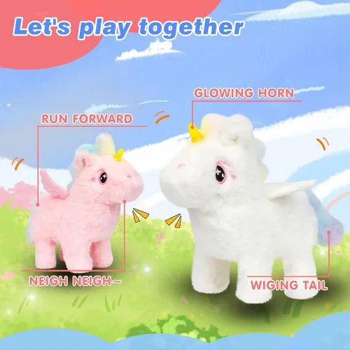 Vista 204 de Hopearl - Juguete de peluche electrónico interactivo de conejo con orejas LED, sonidos y movimientos; camina, se menea e ilumina las orejas, mueve