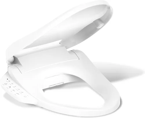 Vista 18 de Kohler PureWash E820 - Asiento de inodoro alargado con calefacción, blanco con control remoto, tapa de cierre silencioso, desodorización automática