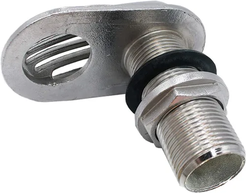 Vista 4 de SHENGHUISS 316 Stainless Steel Boat Intake Strainer Threaded Thru-Hull Water Pick-up Inlet Filter Scoop with Rubber Washer Gaskets(1-1/4" & 3/4")