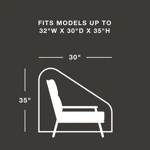 Vista 2 de True Guard Fundas para muebles de patio impermeables resistentes - Funda para silla de club de descanso, 600D Rip-Stop, resistente a