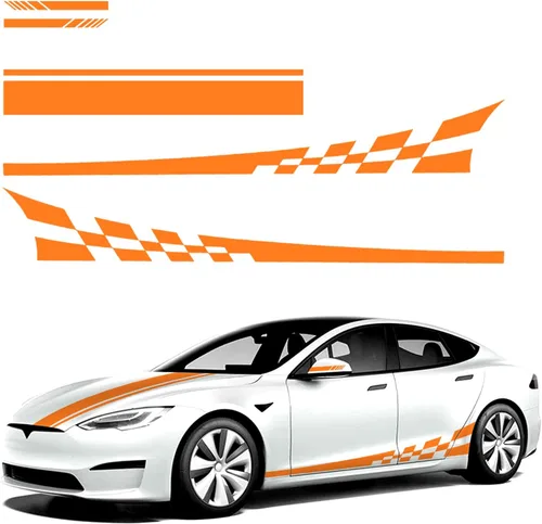 Vista 7 de QianBao - 5 calcomanías para el lado del coche, calcomanías para espejo retrovisor, calcomanías para capó, calcomanías deportivas