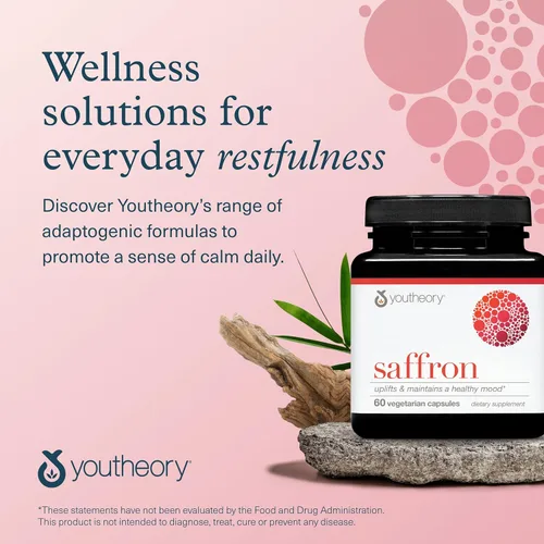 Vista 7 de Youtheory Saffron Advanced con Rhodiola, 60 unidades (1 botella)