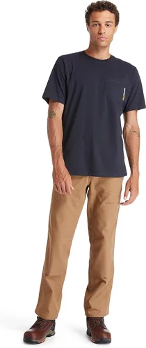Vista 5 de Timberland PRO Camiseta de manga corta para hombre Base Plate Blended, Azul marino oscuro