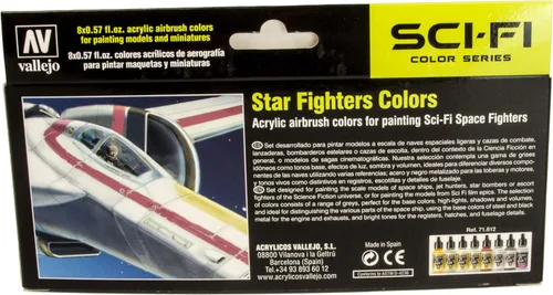 Vista 2 de Vallejo Acrylicos Vallejo Star Fighter Paint Set, 0.5 Liters, Black