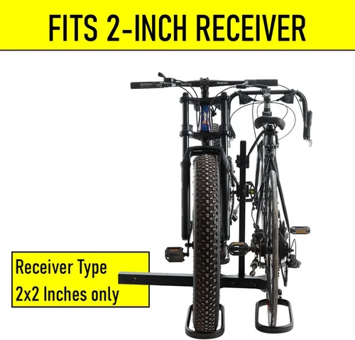 Vista 9 de Soporte de bicicleta para automóvil, soporte de bicicleta eléctrica para enganche de remolque 2 bicicletas, soporte para bicicleta de automóvil