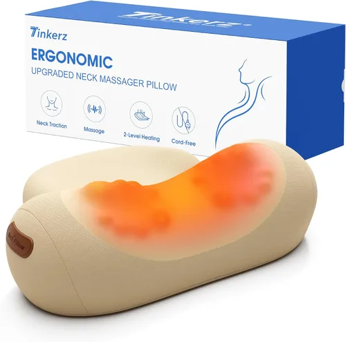 Vista 8 de Shiatsu - Almohada masajeadora de cuello con masaje, calor y tracción Gris