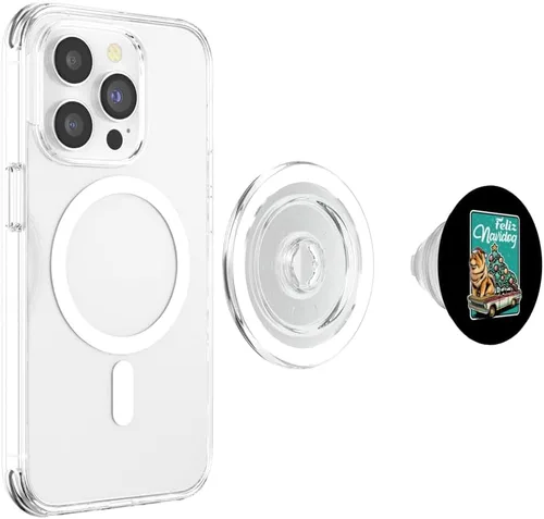 Vista 4 de Chow Chow Merry Christmas Tree Truck Dog X-Mas PopSockets MagSafe PopGrip for iPhone