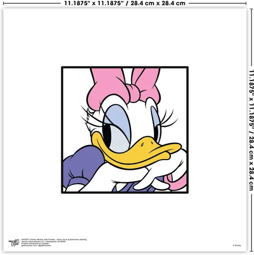 Vista 6 de Trends International Gallery Pops Disney Mickey and Friends - Arte de pared sonriente de Daisy Duck Expressions, versión sin marco, 12 x 12 pulgadas