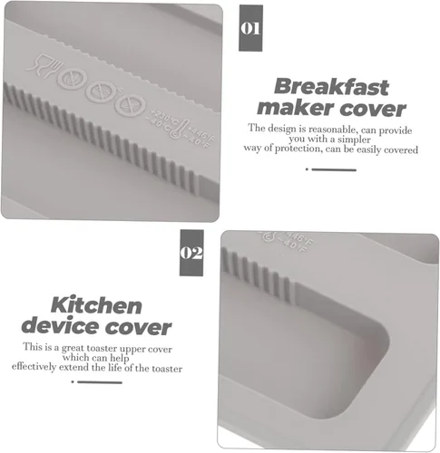 Vista 5 de Protector de cubierta superior para máquina de pan para tostadora de ranura ancha, cubierta de electrodomésticos de cocina para el hogar, 2 uds