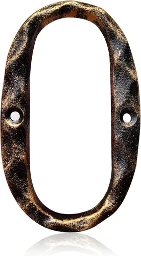 Vista 21 de Números y letras de casa de 5.5 pulgadas, número de dirección de casa de metal de hierro fundido altamente visible para buzón de oficina de calle