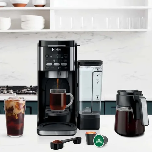 Vista 3 de Ninja CFP101 DualBrew Cafetera de Café Caliente y Helado, Negro - (Renovado) Paquete con Paquete de Protección Mejorada de 2 Años