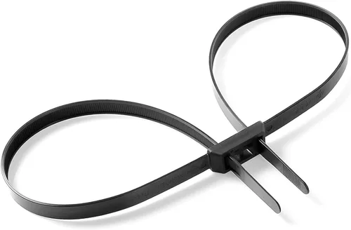 Vista 8 de Esposas con correas flexibles de 35.4", 20 piezas. Esposas de precinto con cierre de mano resistentes de alta resistencia, desechables, de nylon