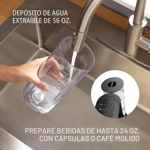 Vista 9 de Ninja Cafetera Una sola porción Prepara con cápsulas de café y molidos Compatible con cápsulas de café K-Cup 4 estilos de preparación